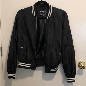 BLACK light weight BOMBER JACKET